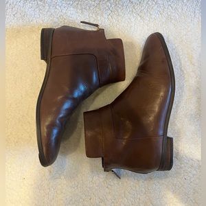 Kate Spade Saturday Brown Short Moto Boots Size 7.5